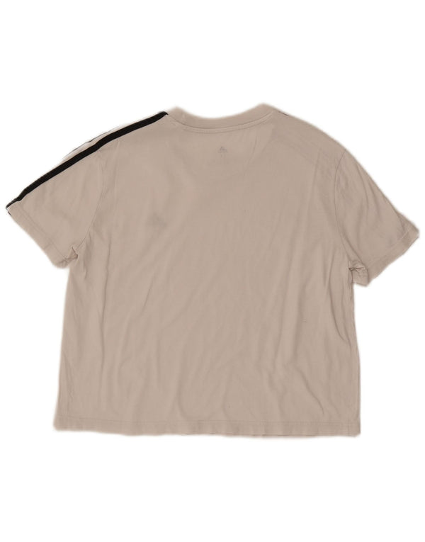 Adidas Womens Crop T-Shirt Top UK 12/14 Medium White
