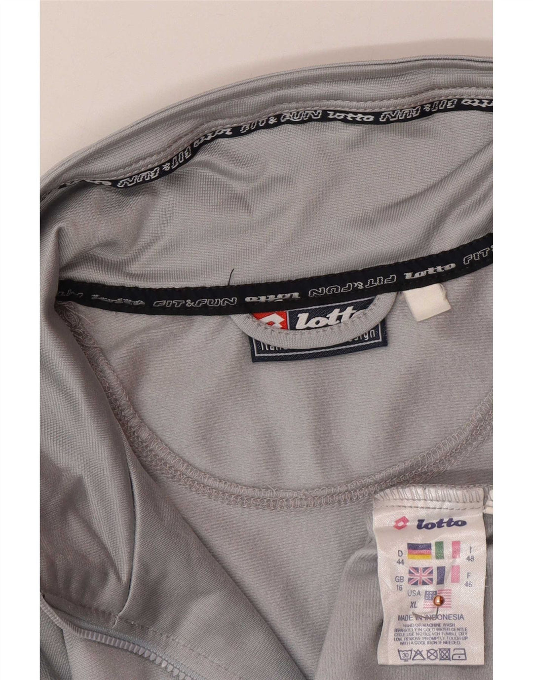Lotto Womens Oversized træningsdragt Topjakke UK 16 Stor Grå Colourblock