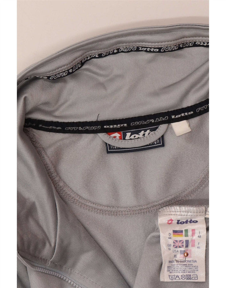 Lotto Womens Oversized træningsdragt Topjakke UK 16 Stor Grå Colourblock