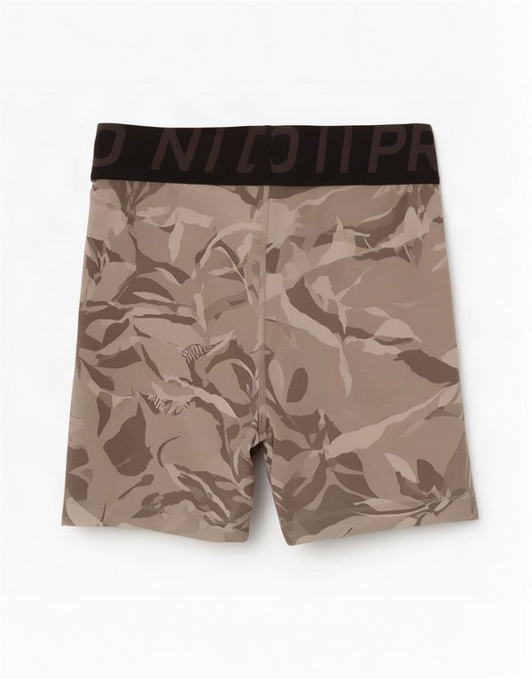 Nike Dame Dri Fit grafiske sportsshorts UK 14 Large Grey Floral