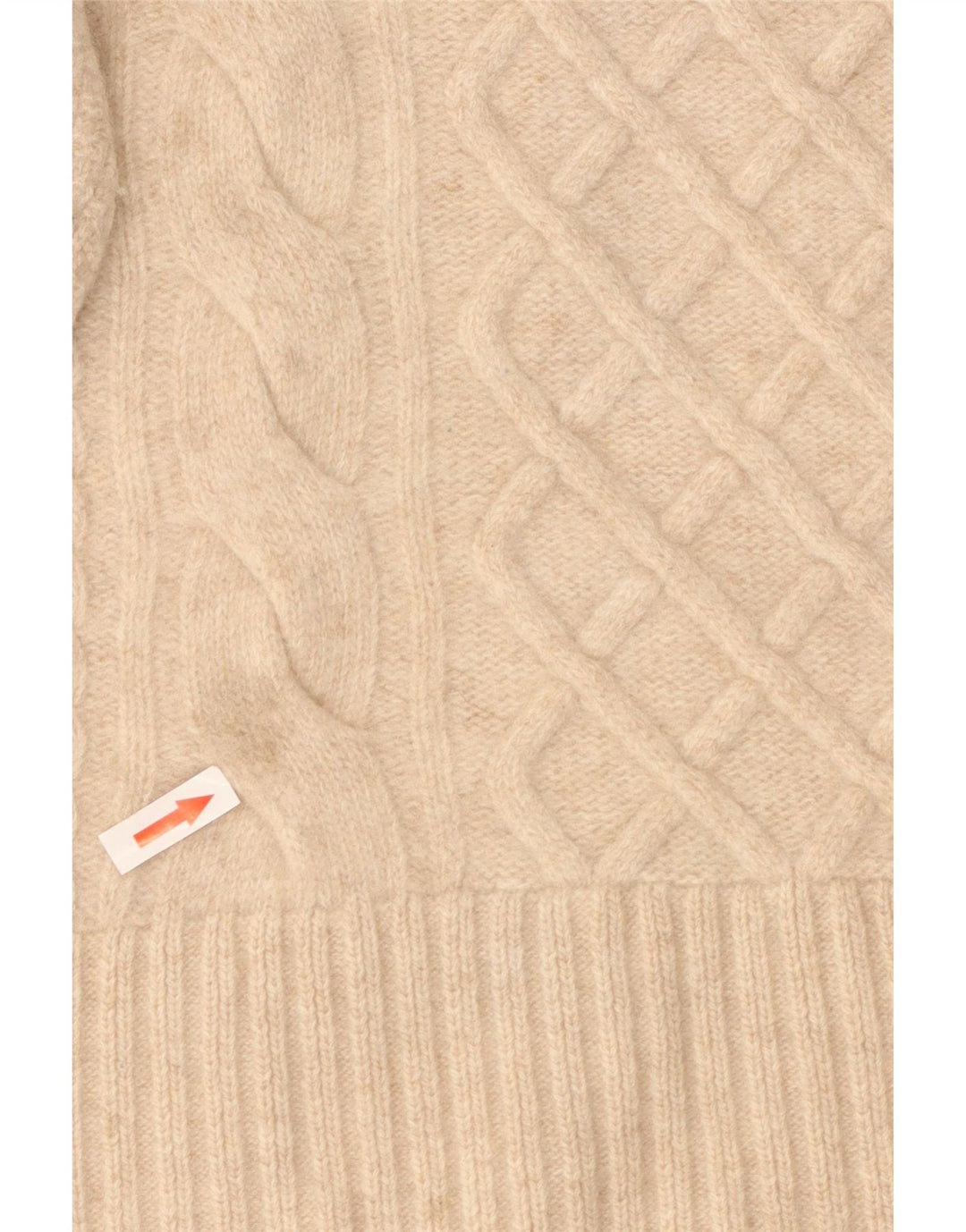 Barbour Dame Jumper Sweater UK 10 Lille Beige Uld