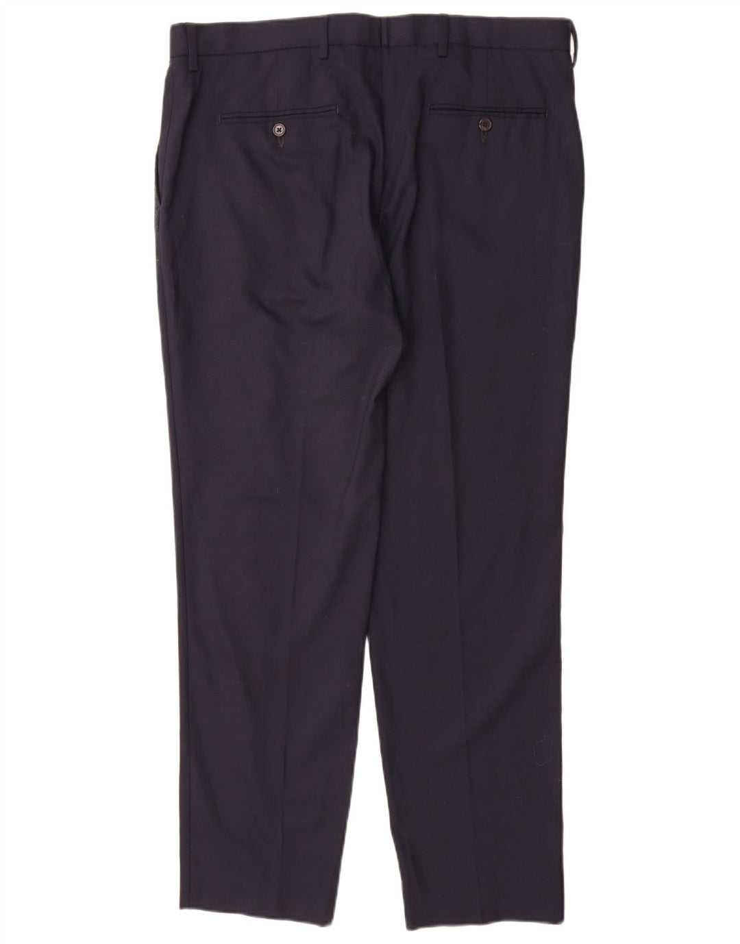 Marks & Spencer Straight Chino-bukser til mænd W36 L31 Marineblå uld