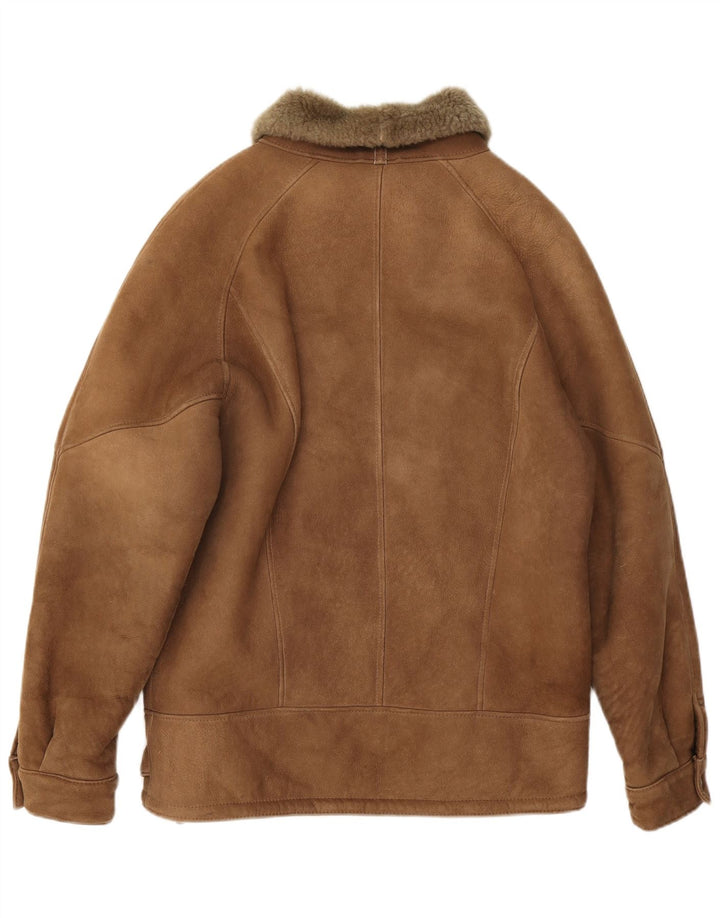 Vintage Herre Shearling Jacket IT 50 Large Brown Shearling
