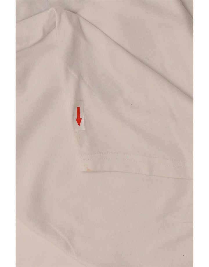 Hollister Herre grafisk top Langærmet medium hvid bomuld