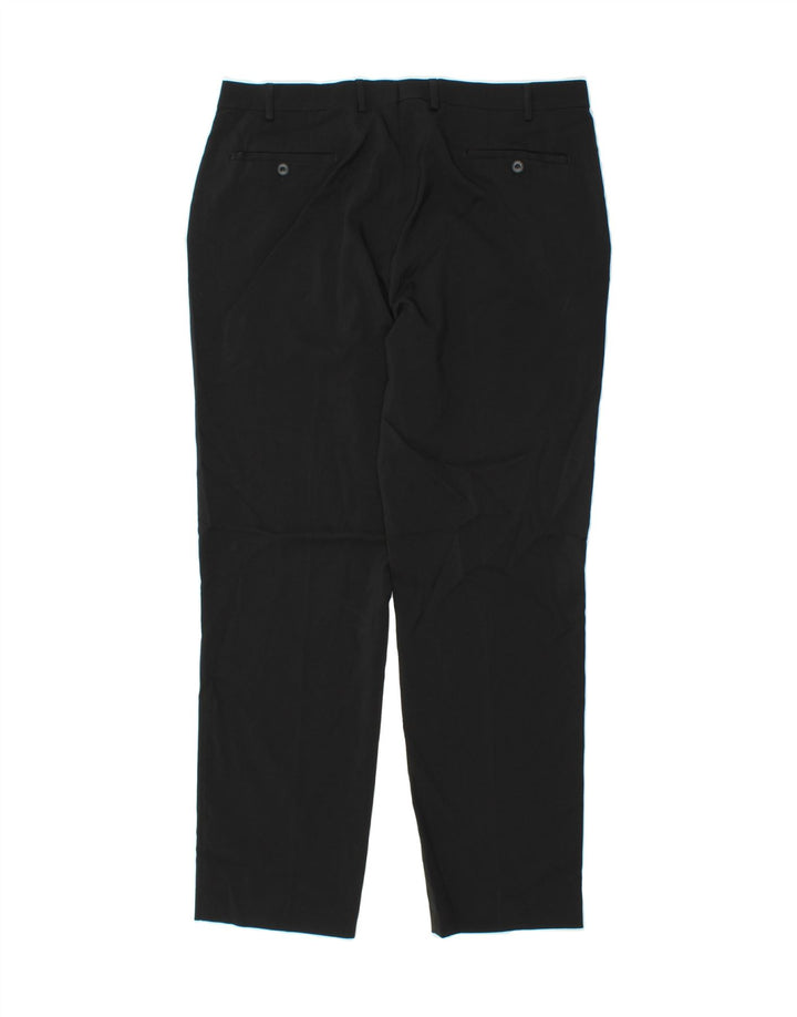 MICHAEL KORS Mens Slim Chino Trousers W40 L32 Black Polyester Vintage Michael Kors and Second-Hand Michael Kors from Messina Hembry 