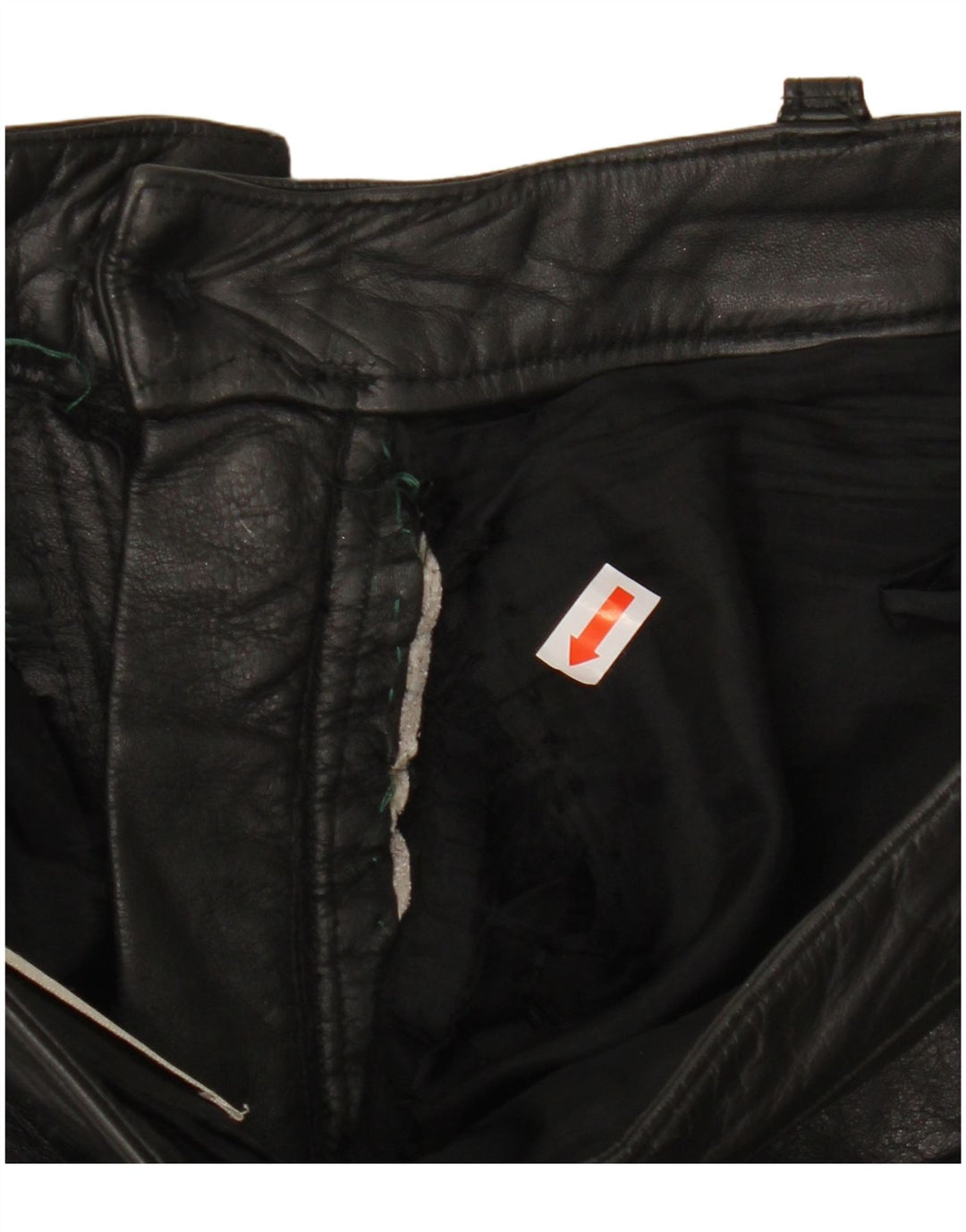MOUTON BLANC Womens Straight Leather Trousers Large W30 L28 Black