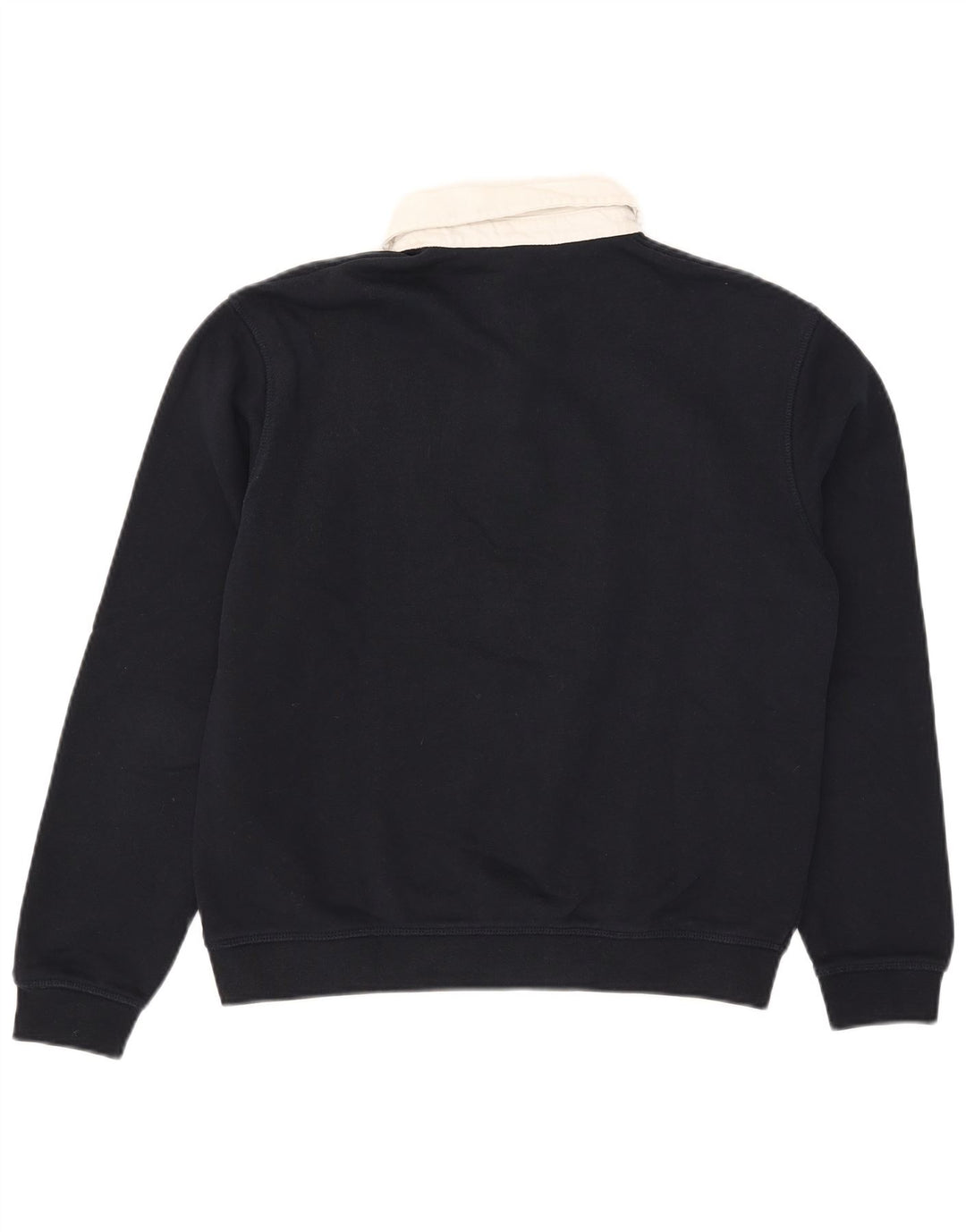 Zara Herre Polo Neck Sweatshirt Jumper Small Navy Blue Colourblock