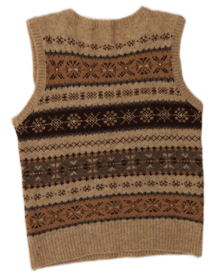 MOLOH Damevest Tank Top Str. 1 Small Brown Fair Isle Wool Classic