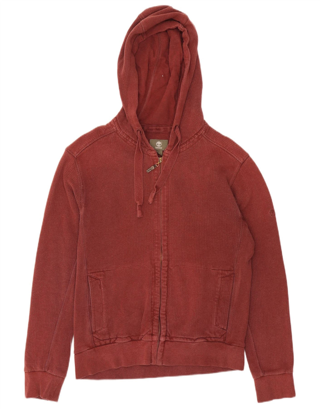 Timberland Herre Regular Fit Hoodie Sweater med lynlås Medium Burgundy