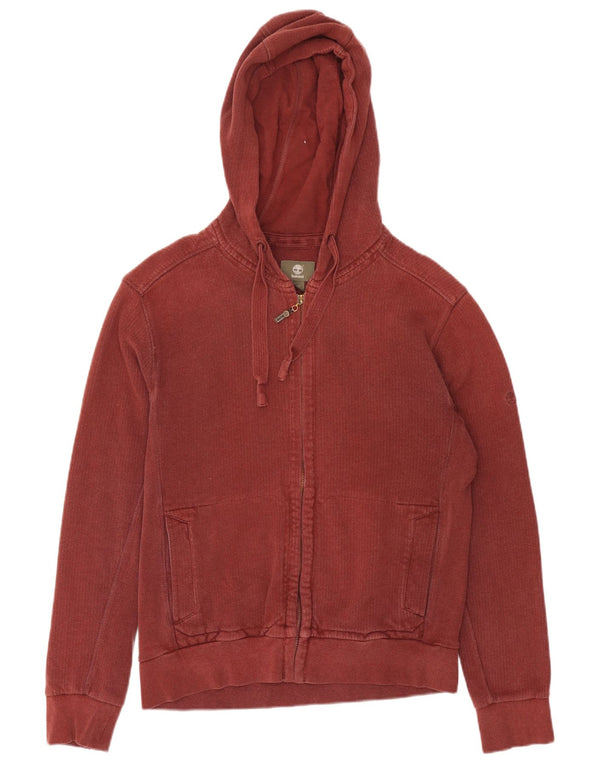 Timberland Herre Regular Fit Hoodie Sweater med lynlås Medium Burgundy