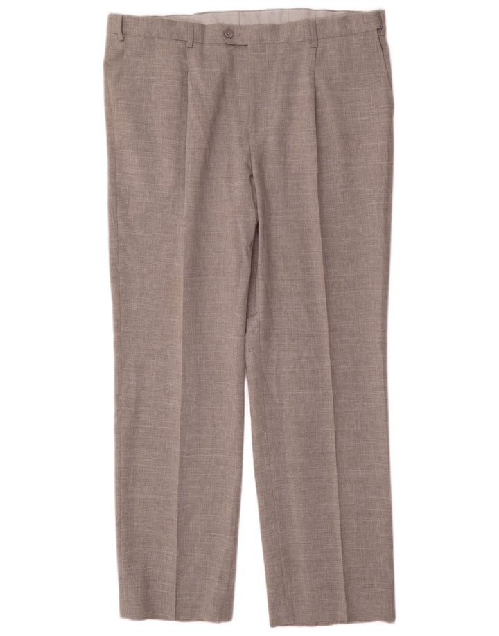 Marks & Spencer Straight Suit Bukser til mænd W42 L33 Grå polyester