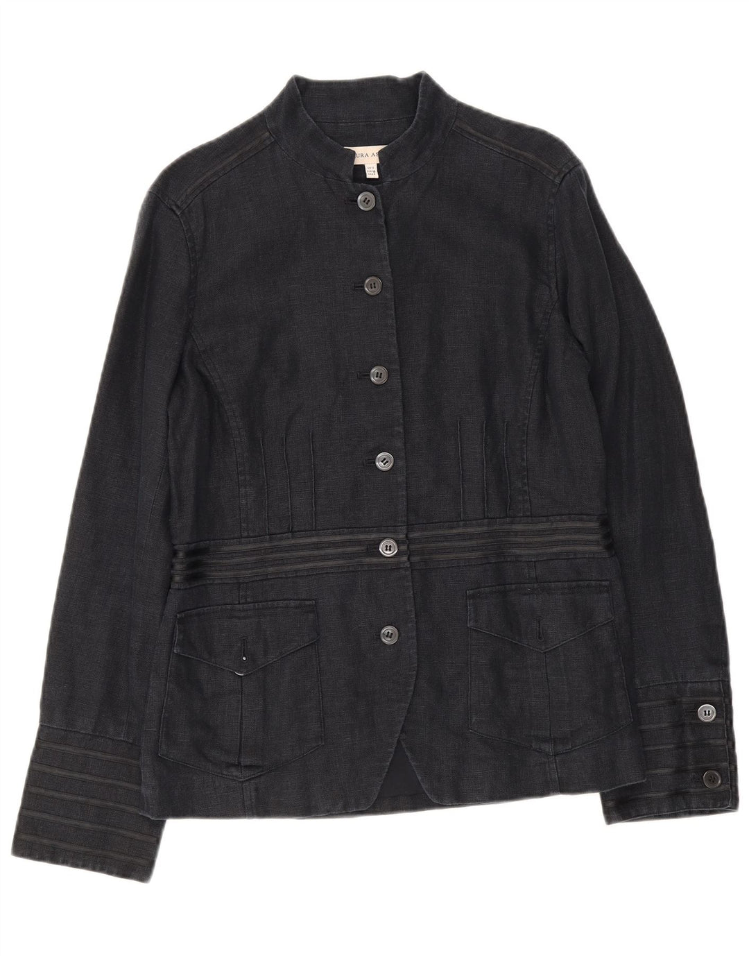 Laura Ashley Dame Military 6 Button Blazer Jacket UK 12 Medium Navy Blue