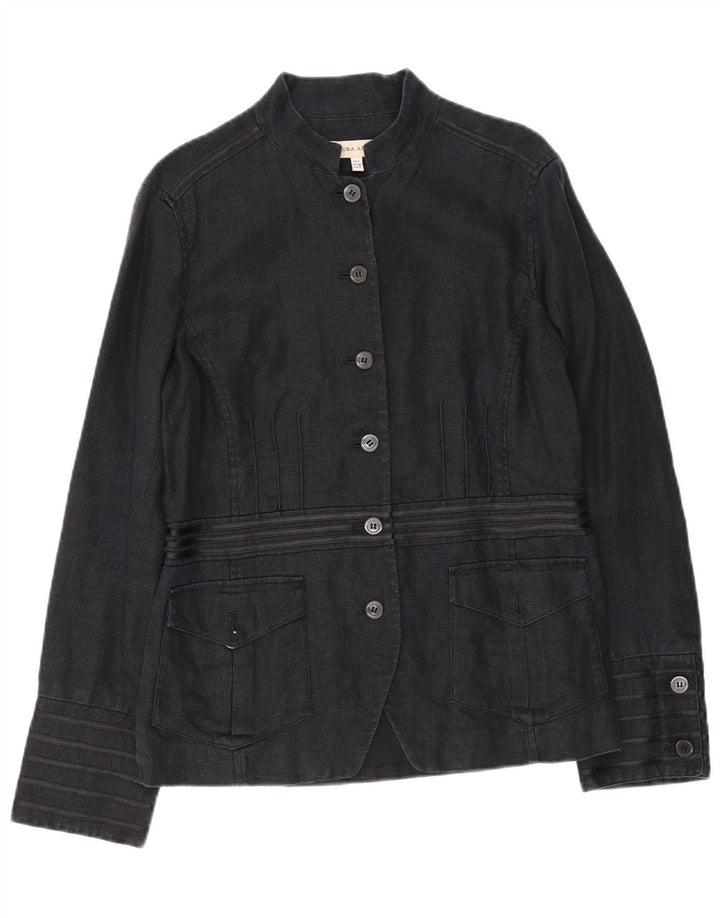 Laura Ashley Dame Military 6 Button Blazer Jacket UK 12 Medium Navy Blue