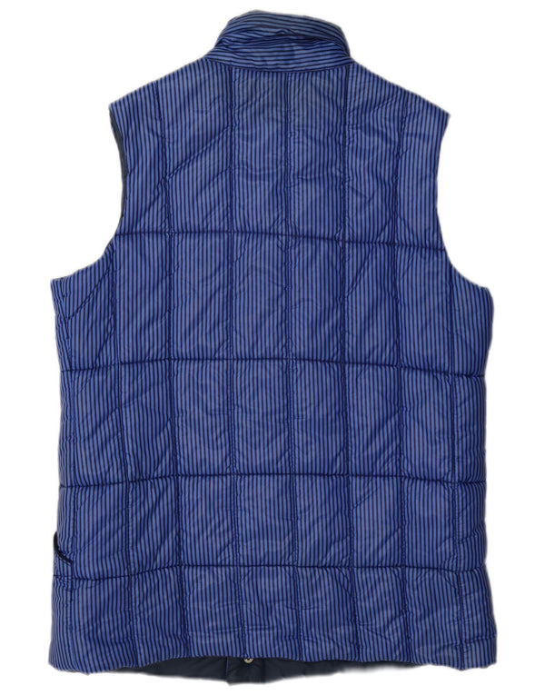 Puffa Herre Polstret Gilet UK 40 Large Blue Pinstripe Nylon
