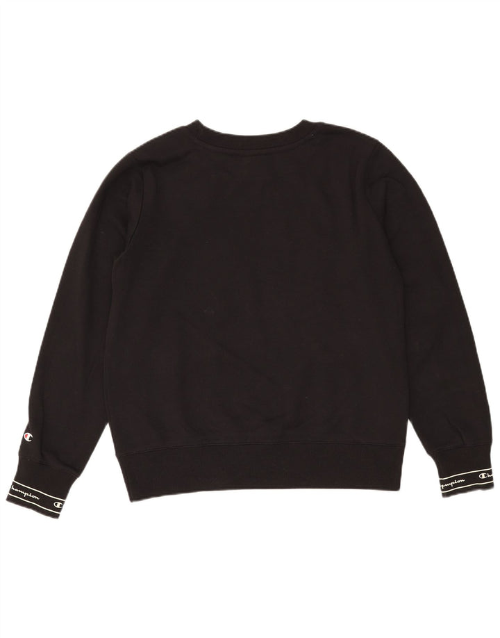 Champion Herre Grafisk Sweatshirt Jumper Stor Sort Bomuld