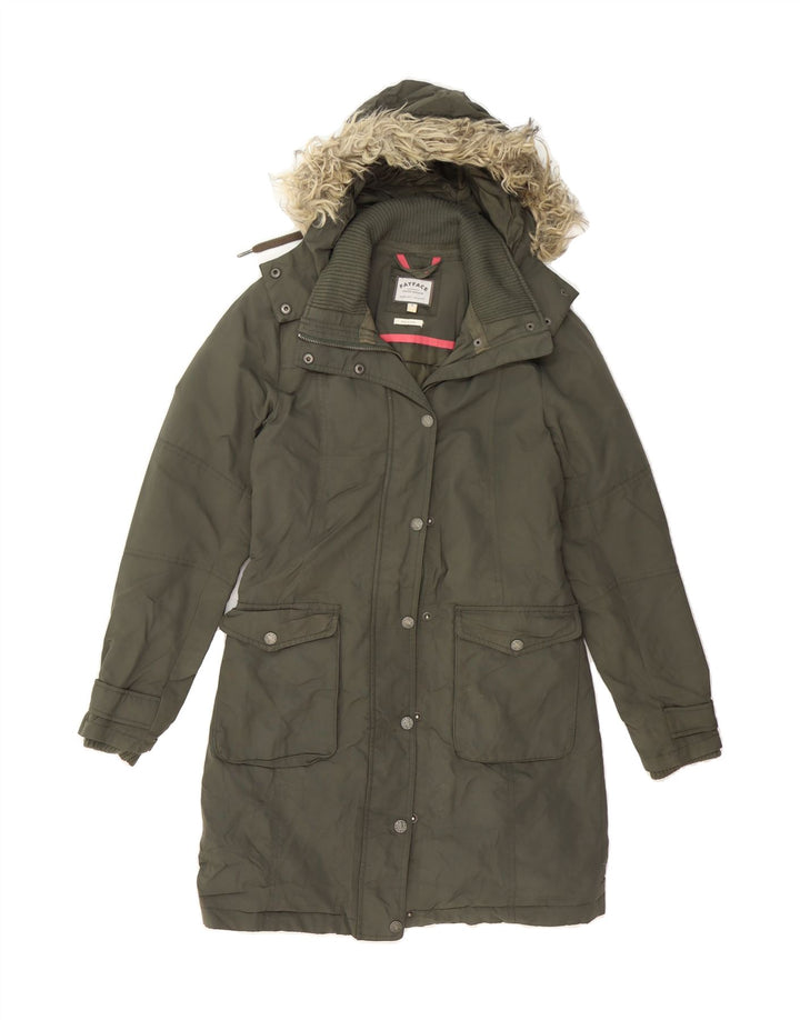 FAT FACE Womens Hooded Windbreaker Coat UK 8 Small Green Polyester Vintage Fat Face and Second-Hand Fat Face from Messina Hembry 