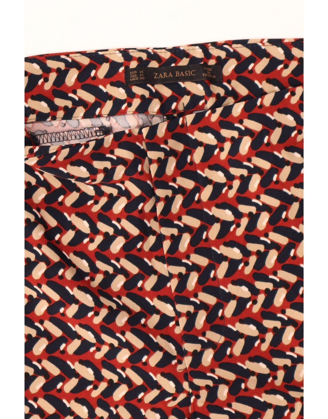 Zara Dame Slim Chino Bukser Medium W30 L28 Flerfarvet Geometrisk