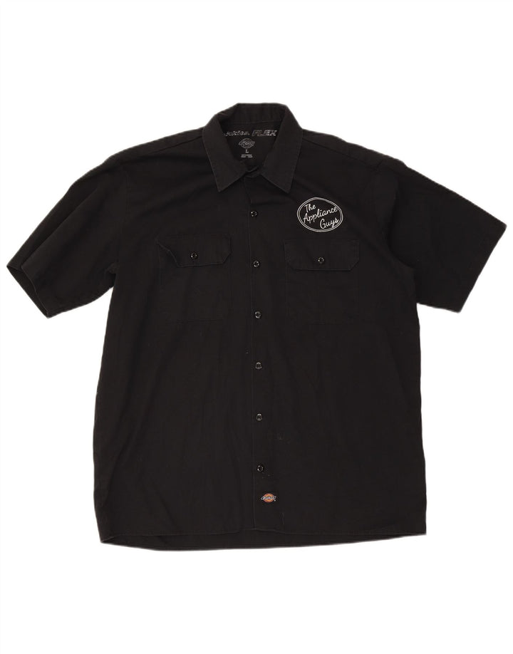 Dickies Herre grafisk kortærmet skjorte stor sort polyester
