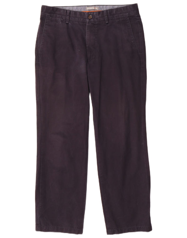 Dockers Straight Chino-bukser til mænd W34 L28 Navy Blue Cotton