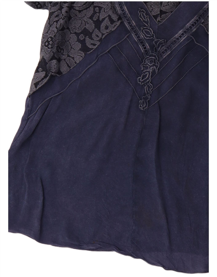 JOSEPHINE Dame Bluse Top UK 16 Large Blue Floral