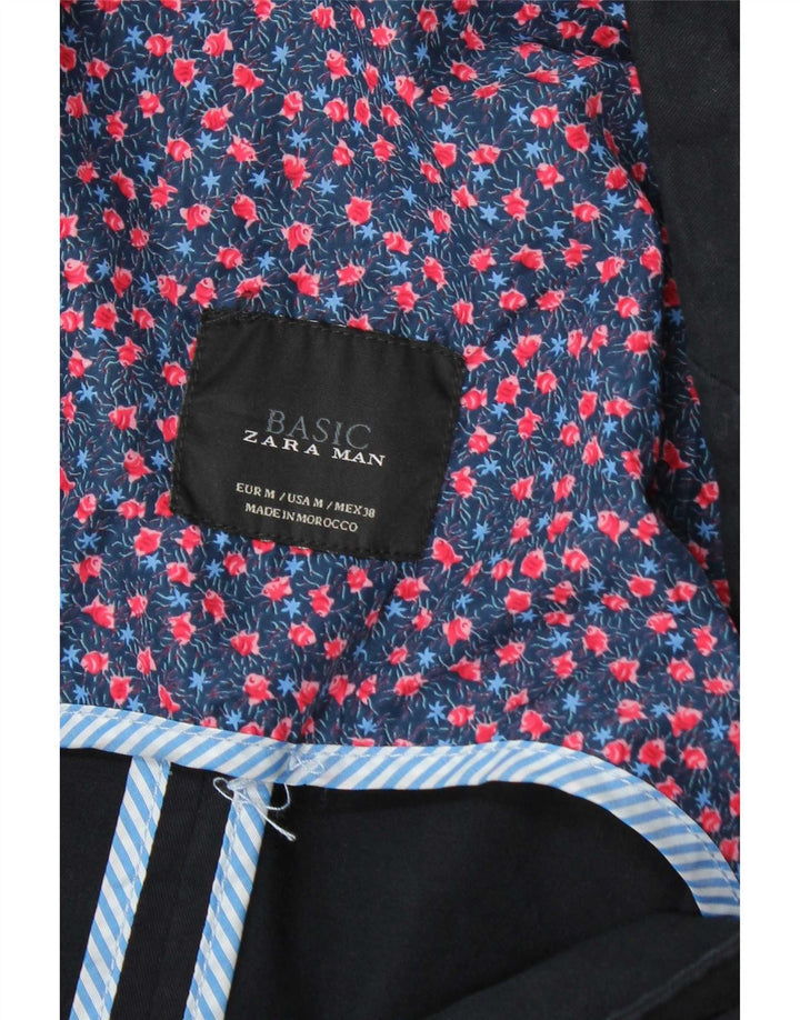 Zara Herre 2-knaps blazerjakke UK 38 Medium Navy Blue