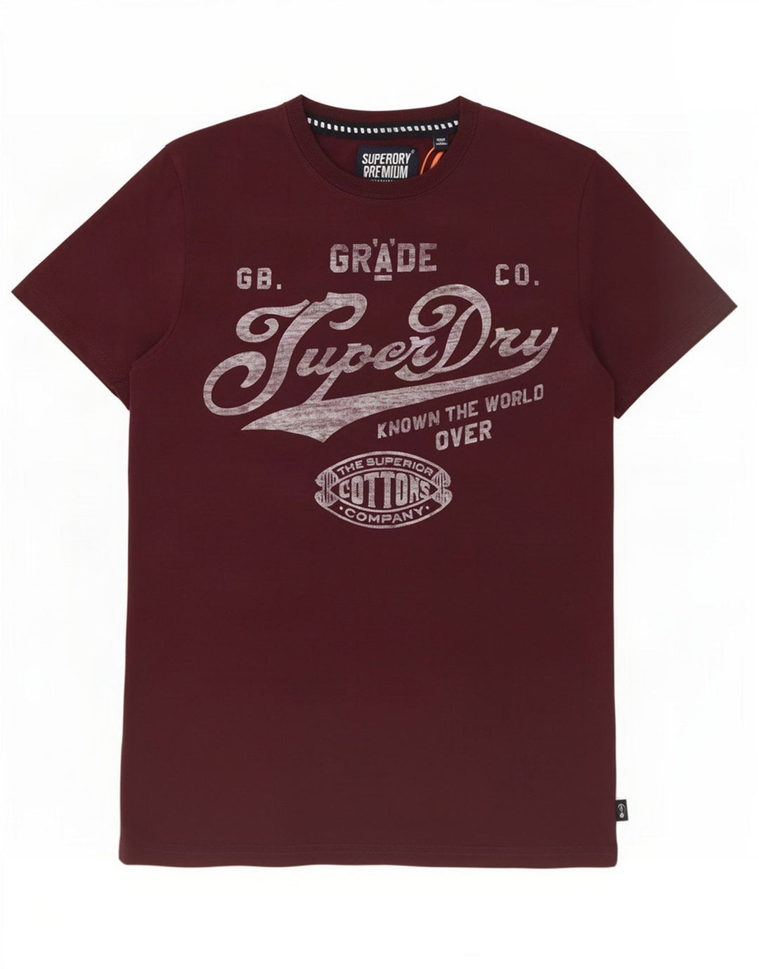 Superdry Grafisk T-shirt top til mænd Stor rødbrun bomuld