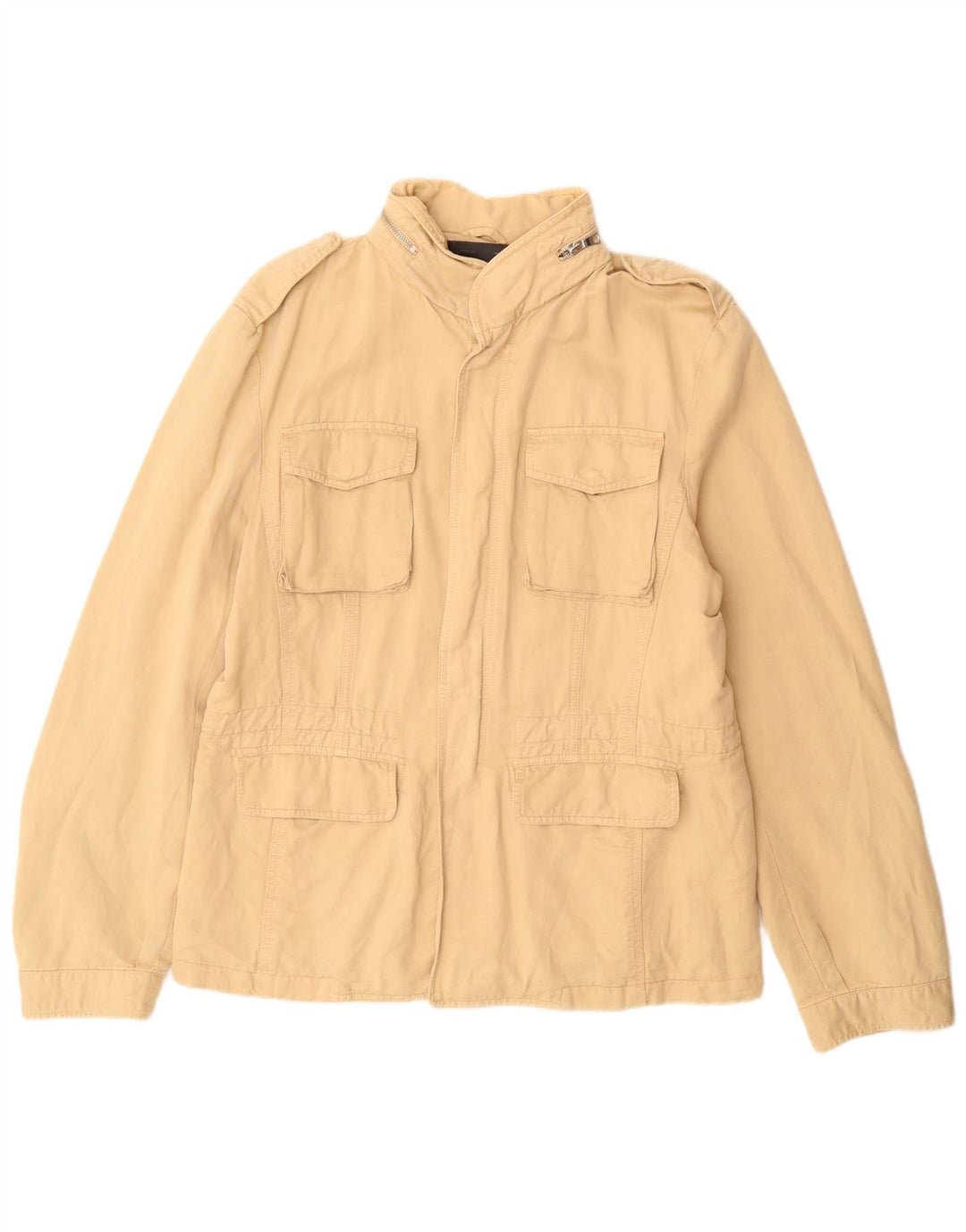 Marlboro Classics Herre Militærjakke EU 54 2XL Beige Bomuld