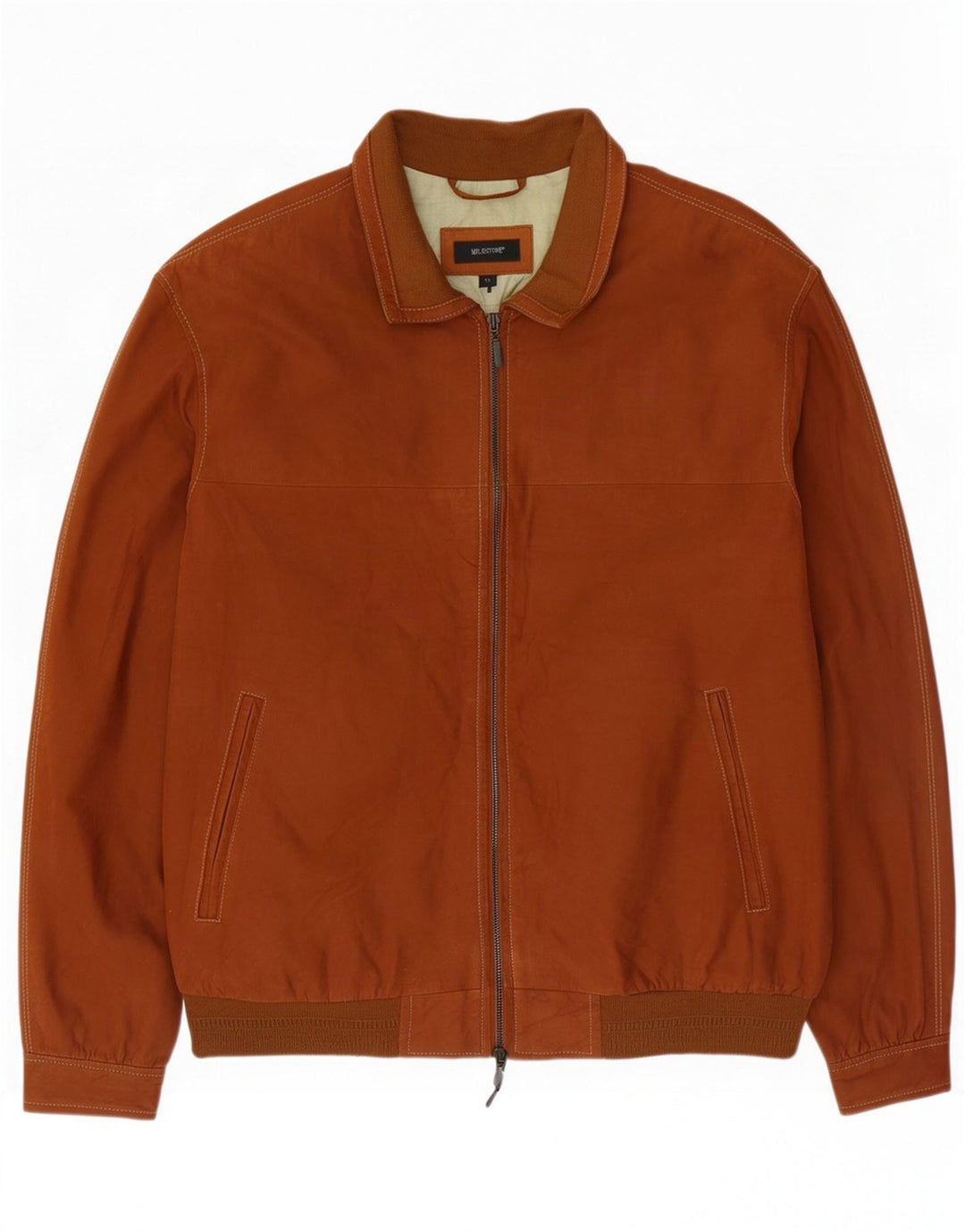 Milestone Herre Læderjakke IT 52 XL Brun