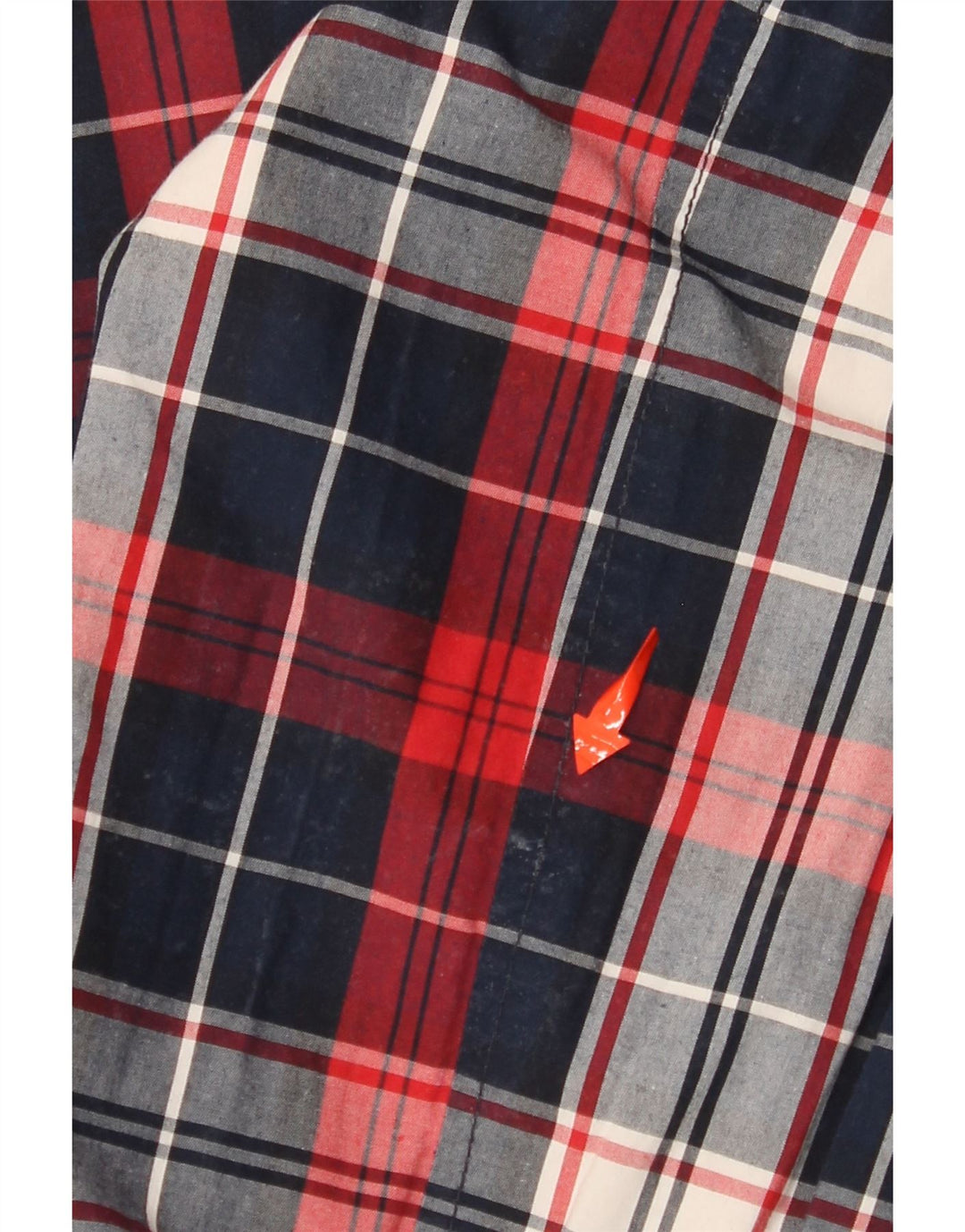 TOMMY HILFIGER Vendbar herrejakke UK 38 Mellem marineblå ternet nylon