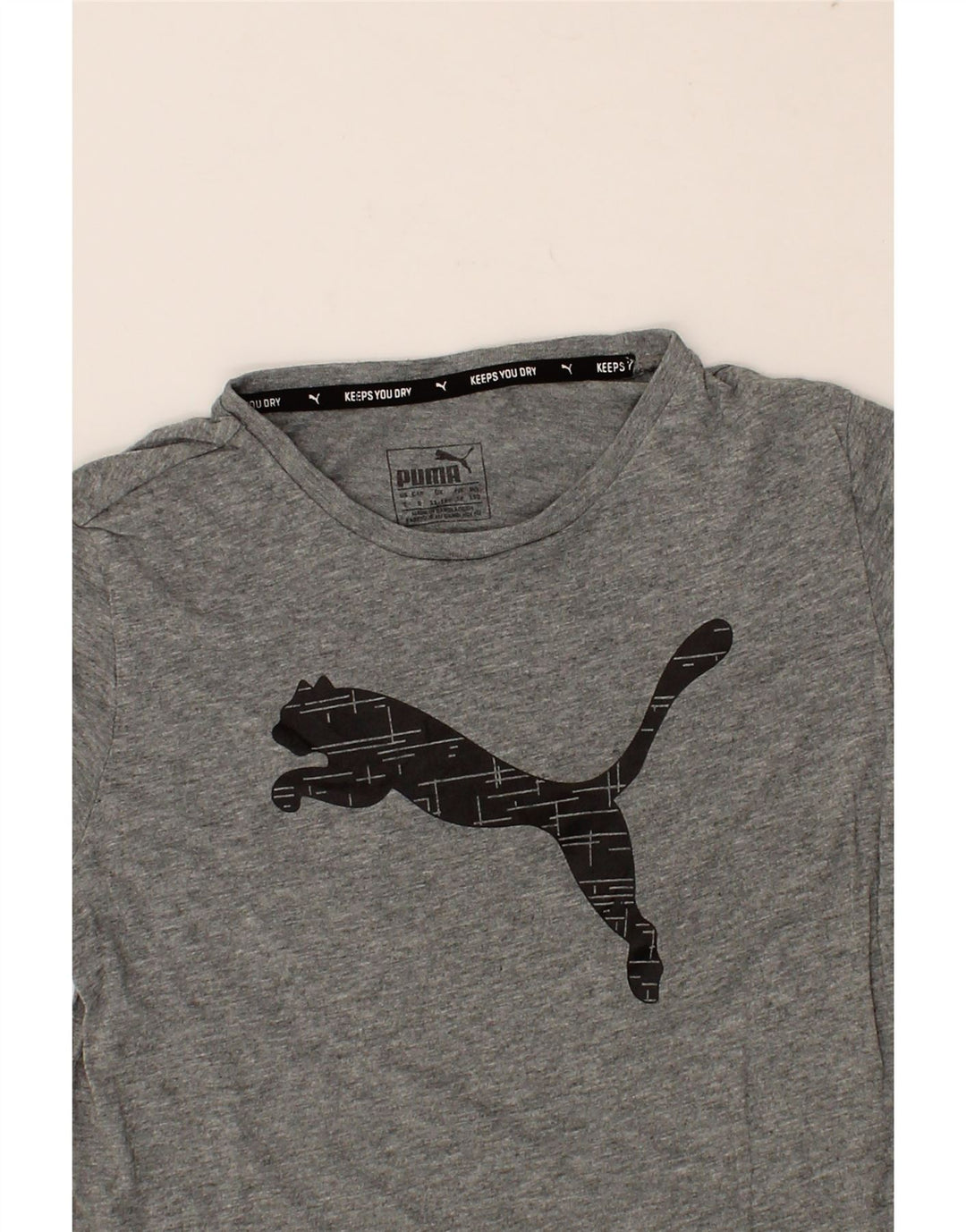 PUMA Boys Graphic T-Shirt Top 11-12 Years Grey Cotton Vintage Puma and Second-Hand Puma from Messina Hembry 