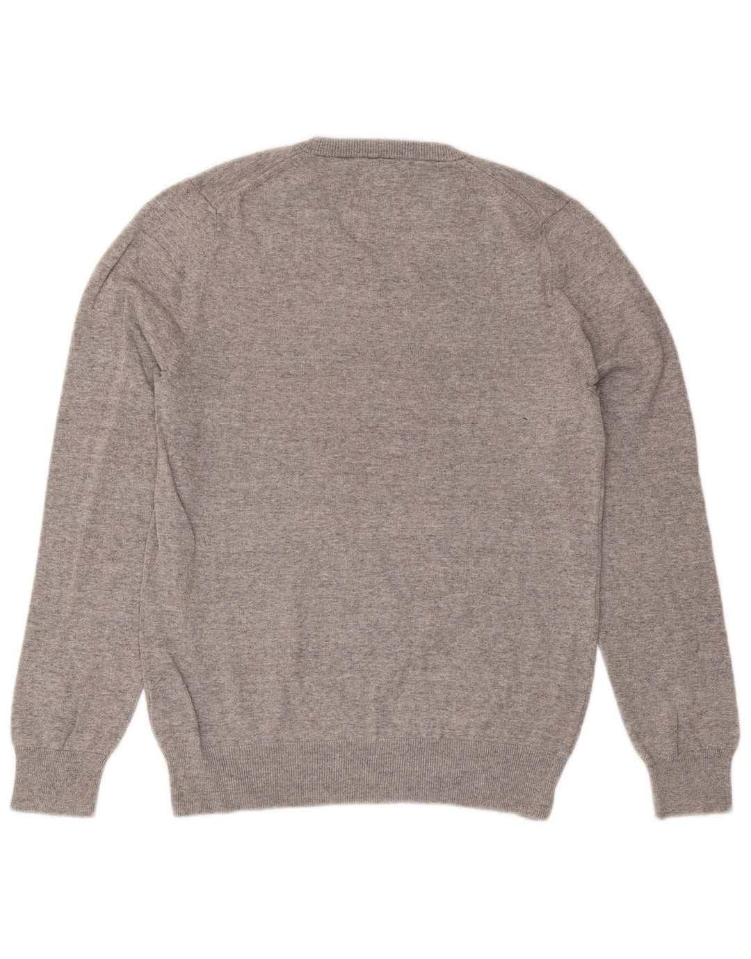 Marks & Spencer Herre V-hals sweater lille grå flækket bomuld