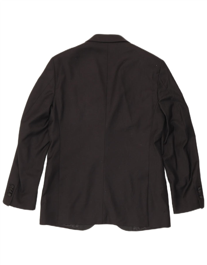 Gutteridge Herre 1 Knap Blazer Jacket IT 48 Medium Sort Uld
