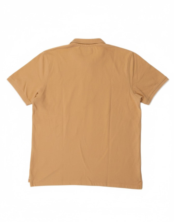 JACK & JONES Mens Polo Shirt XL Beige Cotton