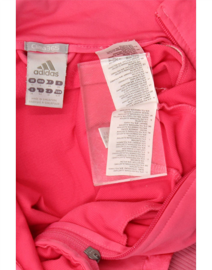ADIDAS Dame Clima 365 Grafisk træningsdragt Topjakke UK 10 Lille Pink