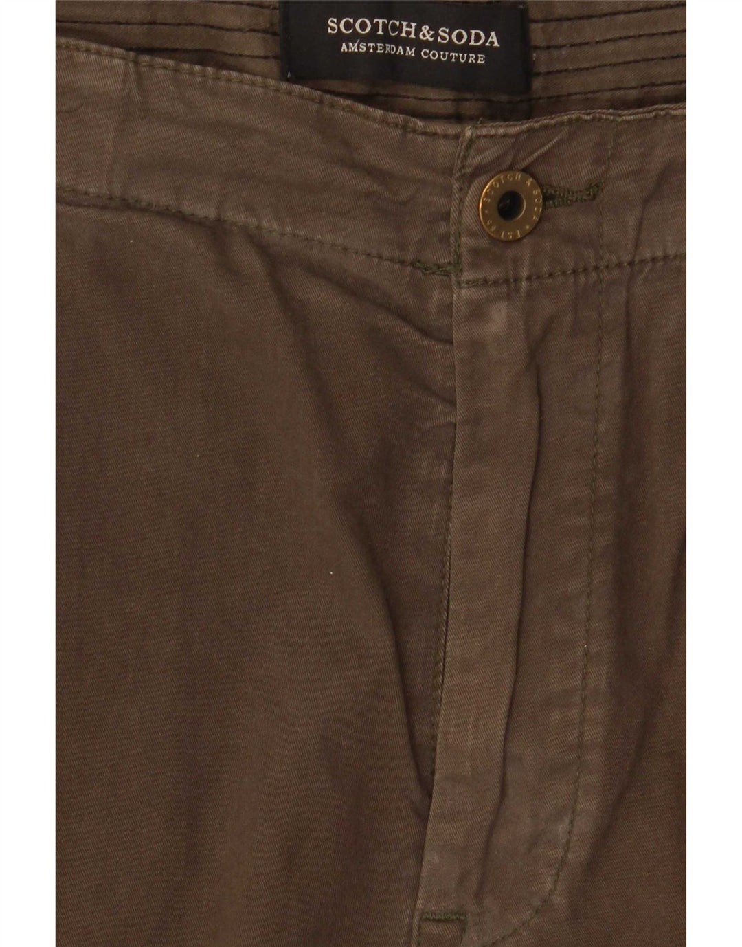 Scotch & Soda Herre Pegged Cargo Shorts W34 Large Khaki Cotton