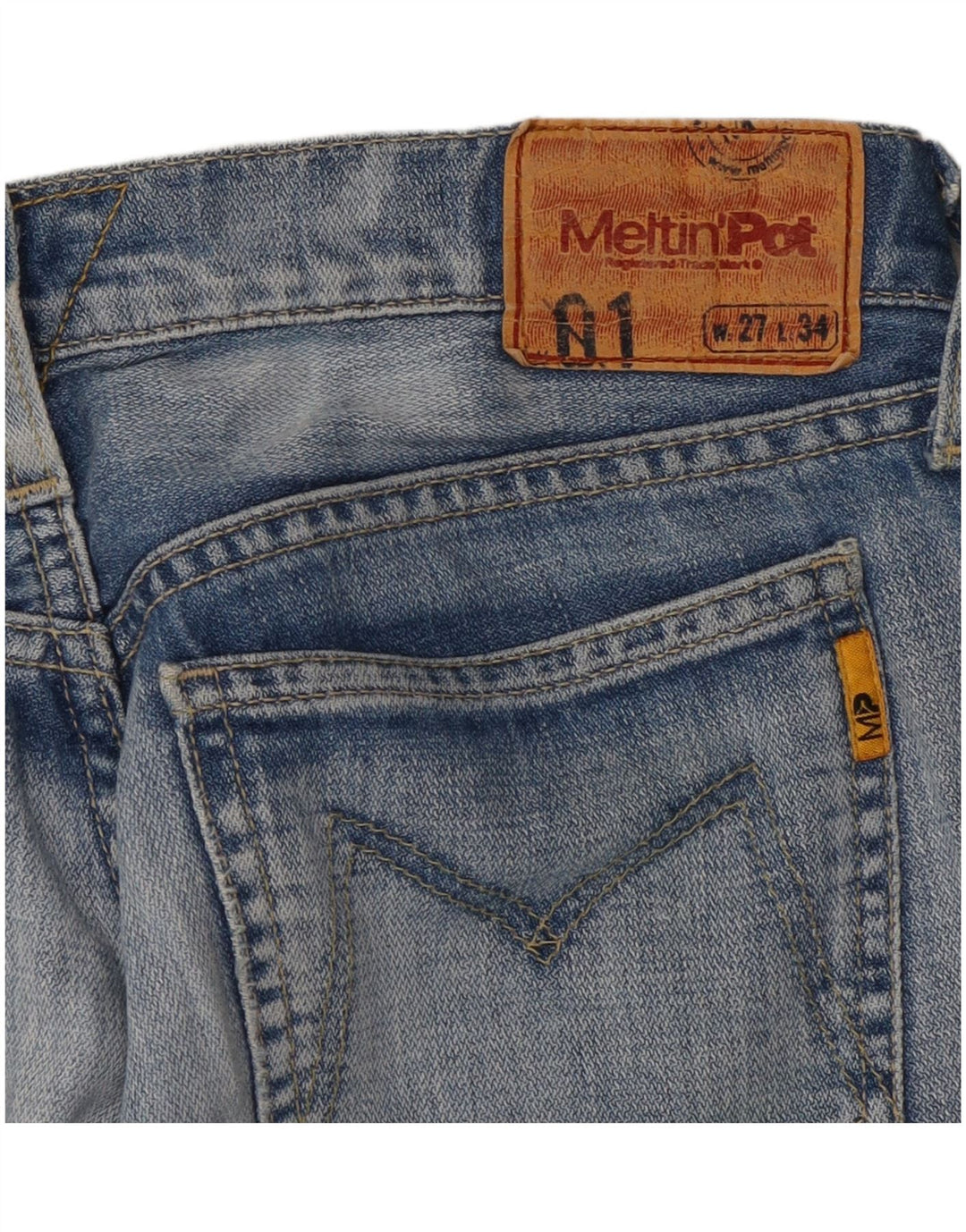 Meltin' Pot Dame Bootcut Jeans W27 L32 Blå Bomuld