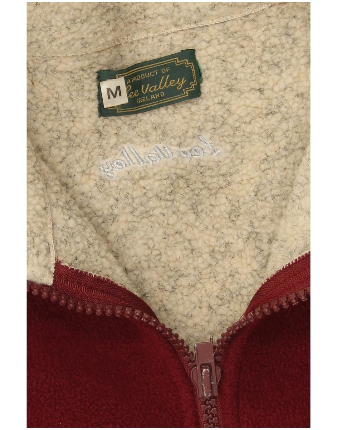 Lee Valley Herre Loose Fit Fleecejakke UK 38 Medium Burgundy