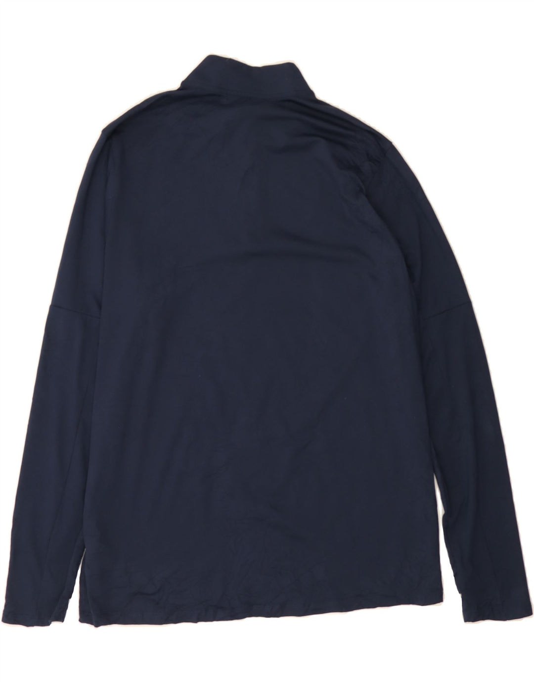 NIKE Mens Dri Fit Graphic Zip Neck Pullover Tracksuit Top Large Navy Blue Vintage Nike and Second-Hand Nike from Messina Hembry 