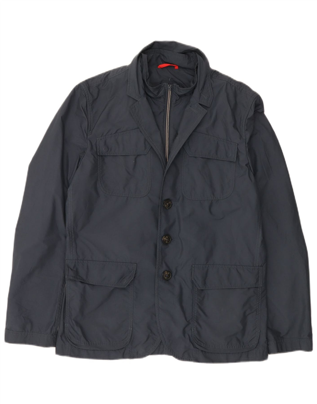 Fay Herre Utility Jacket UK 38 Medium Navy Blue Cotton