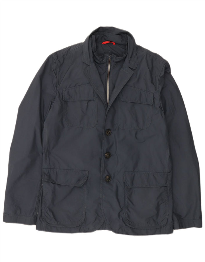 Fay Herre Utility Jacket UK 38 Medium Navy Blue Cotton