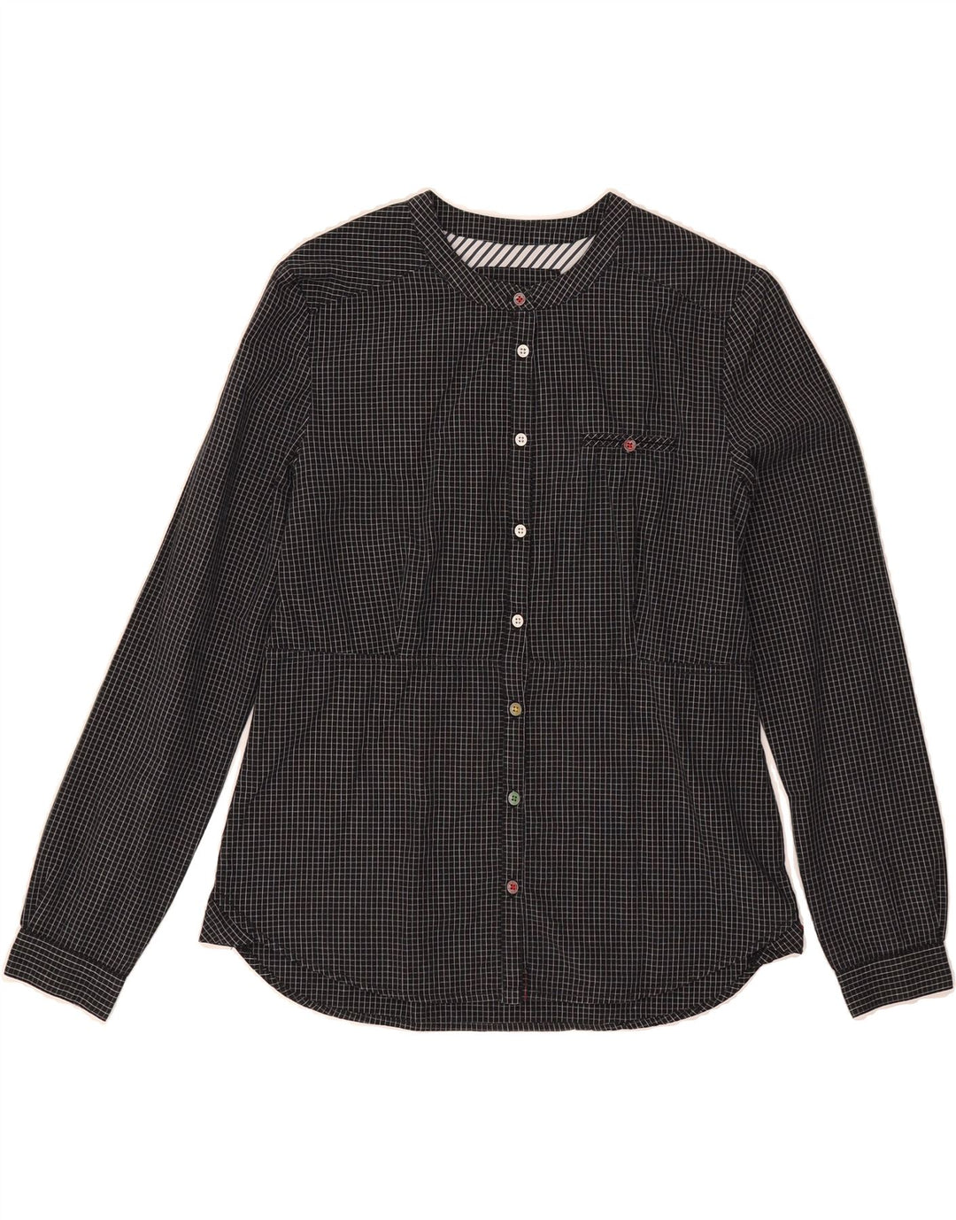 KHUJO Womens Shirt UK 14 Medium Black Check Vintage KHUJO and Second-Hand KHUJO from Messina Hembry 