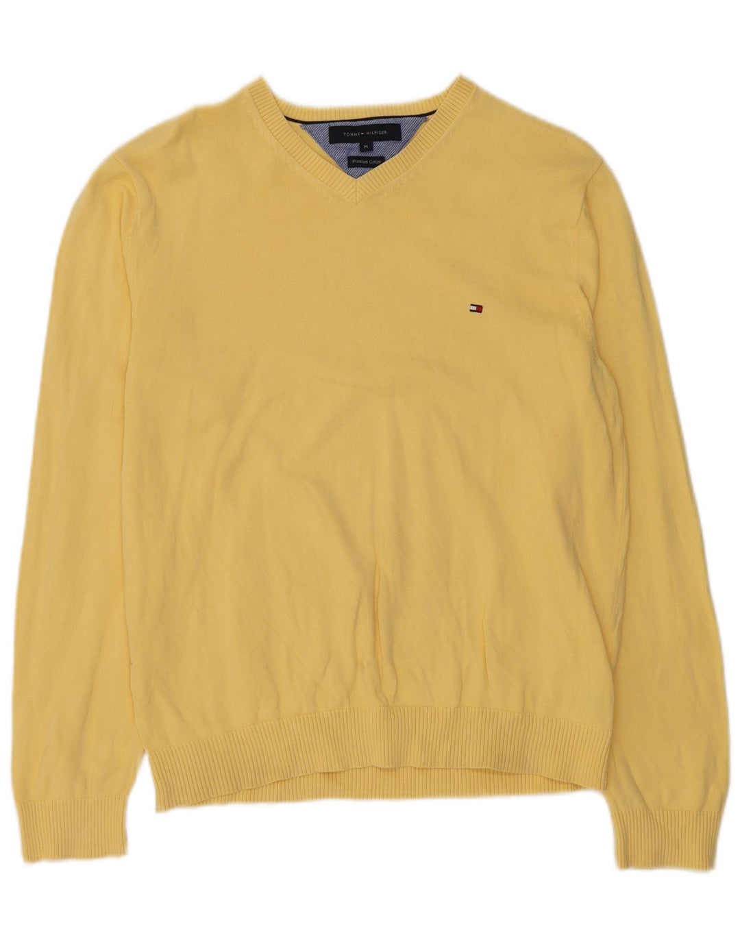 Tommy Hilfiger Herre V-hals sweater Medium Gul Bomuld