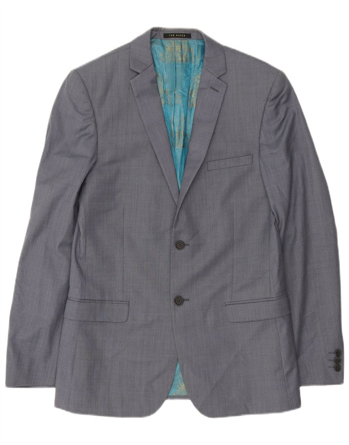 Ted Baker Herre 2-knaps blazerjakke UK 38 Medium Grey Wool