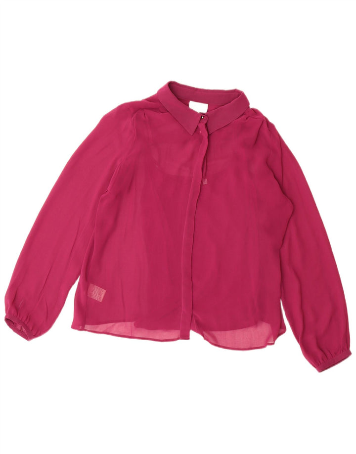 Laura Ashley Dameskjortebluse UK 14 Stor Pink Polyester