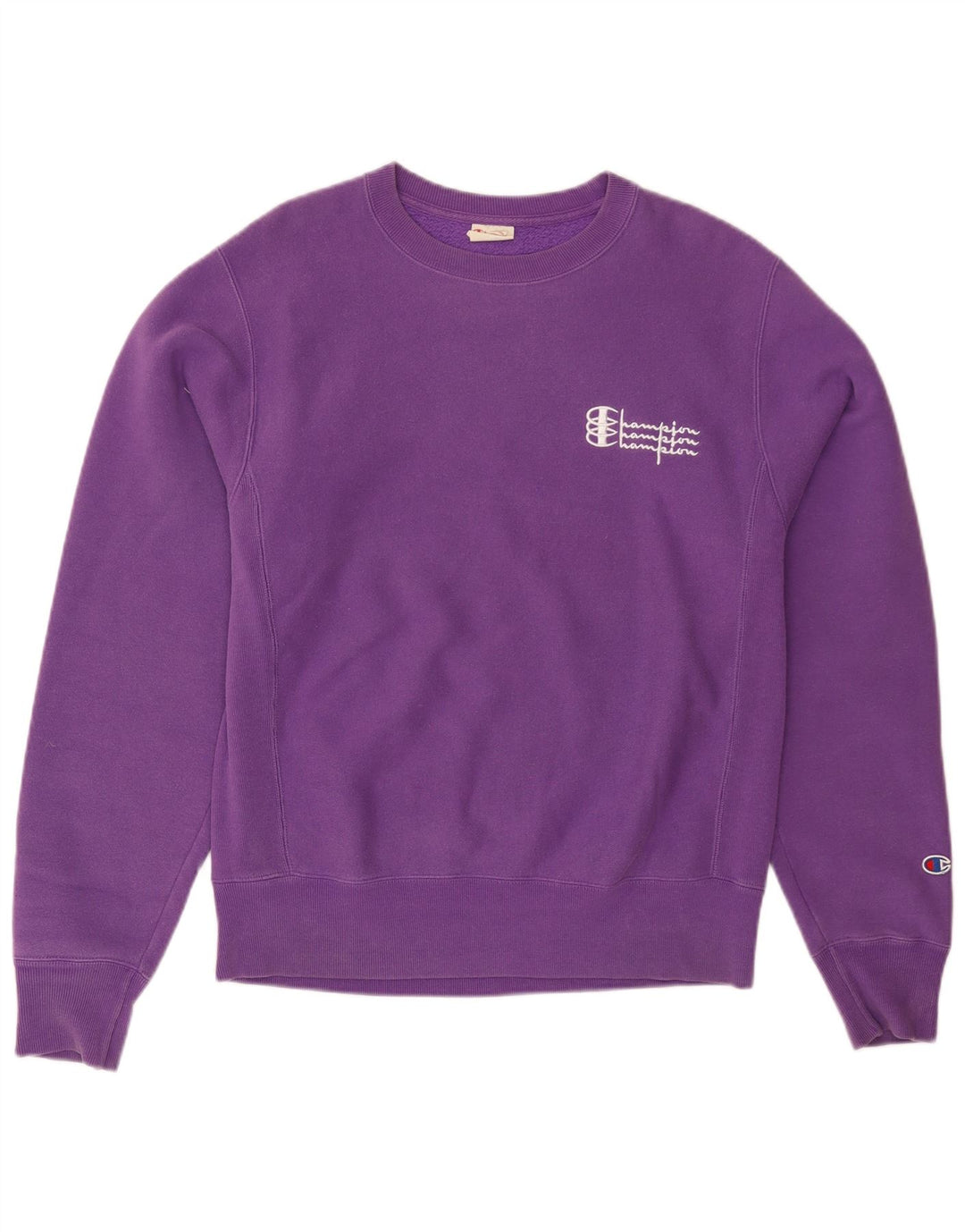 CHAMPION Herre Reverse Weave Grafisk Sweatshirt Jumper lille lilla bomuld