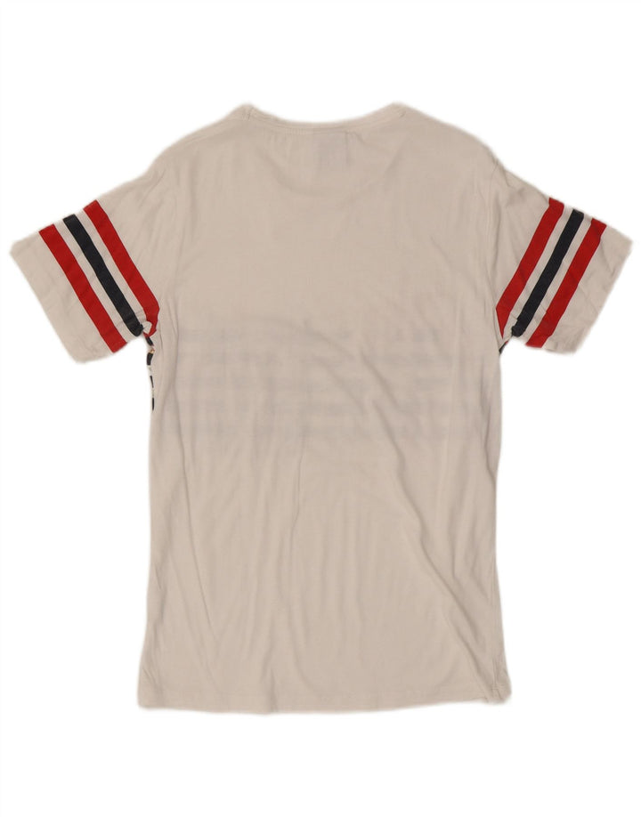 Zara Herre T-shirt Top Lille hvid blomstret bomuld