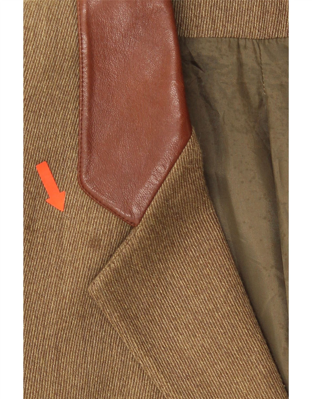 Vintage dame 2-knaps blazerjakke UK 14 Medium Khaki sildeben