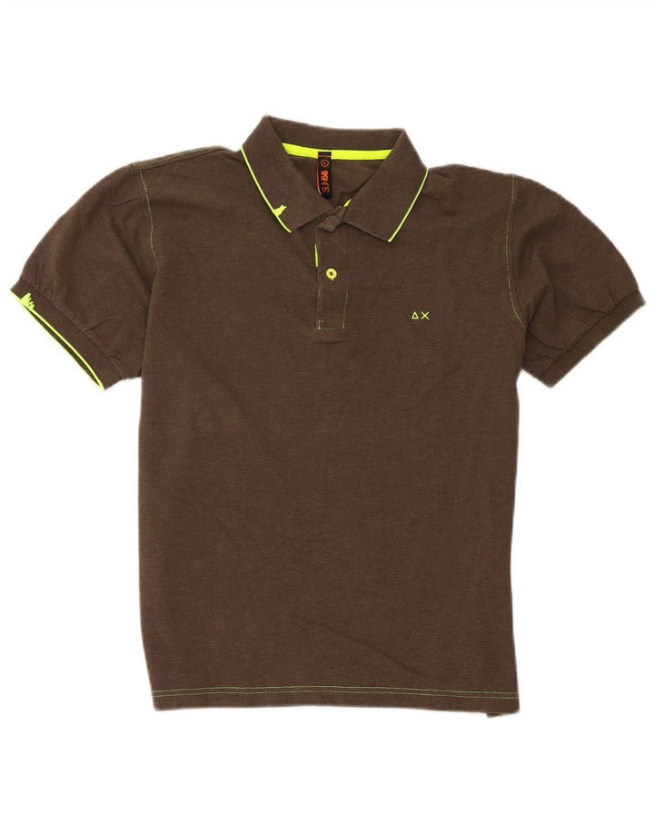 Sun68 Herre poloshirt Stor brun bomuld