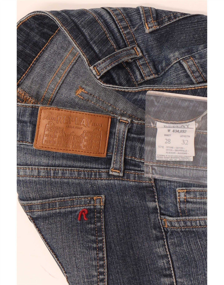 Replay Dame Bootcut Jeans W28 L32 Blå Bomuld