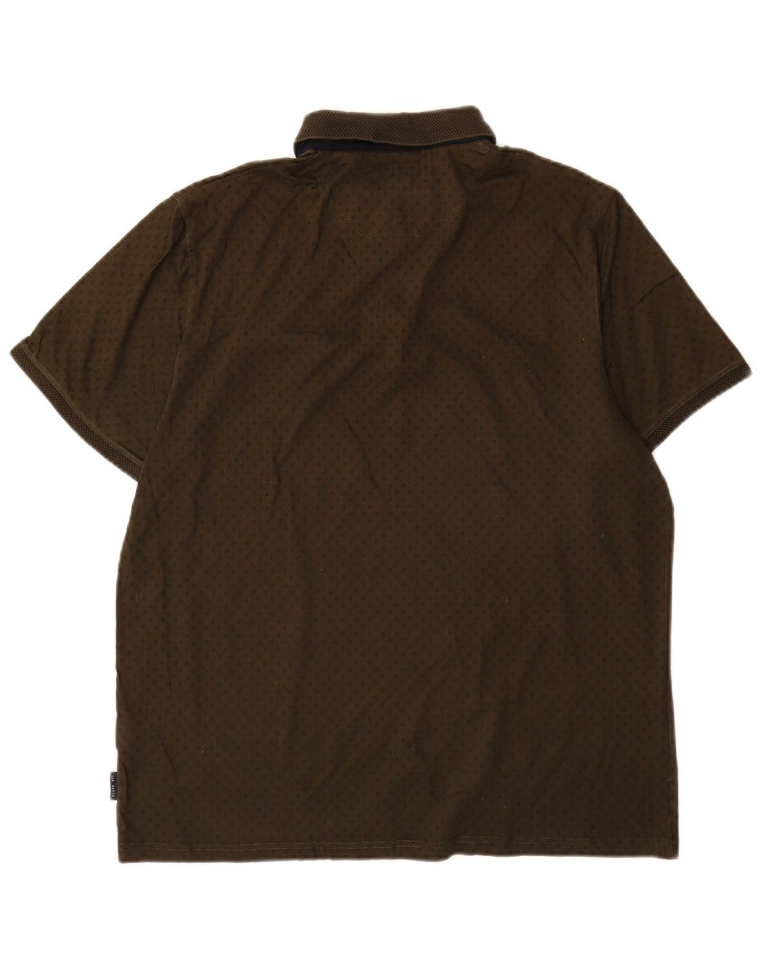 Ted Baker herre poloshirt str. 5 XL Khaki plettet bomuld